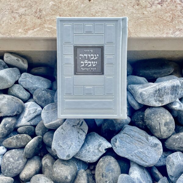 סידור 'עבודה שבלב' בת ישראל לבן כיס  - טקסטורת ריבועים