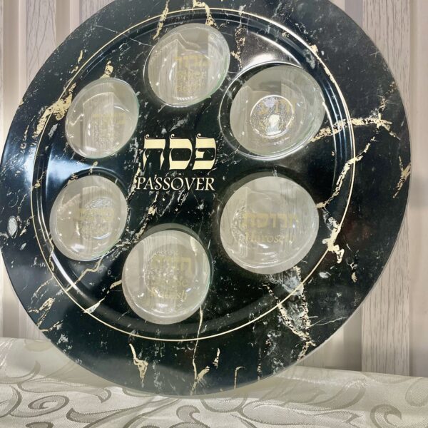קערת ליל הסדר | גוון שחור וזהב